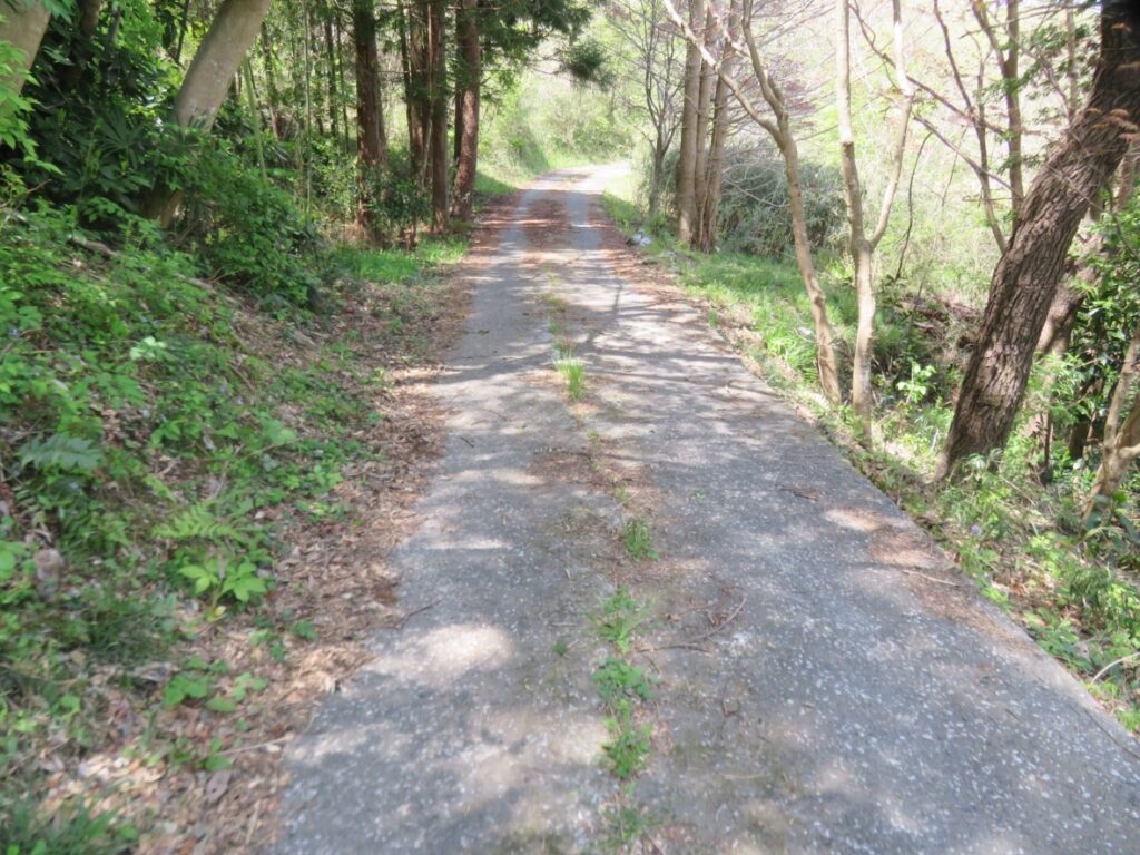 狭い道です、ご注意ください