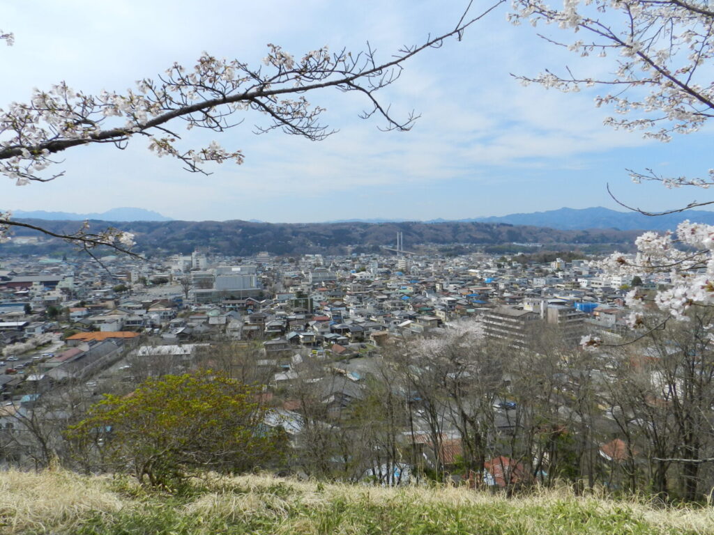 見晴らしの丘より秩父市街を望む