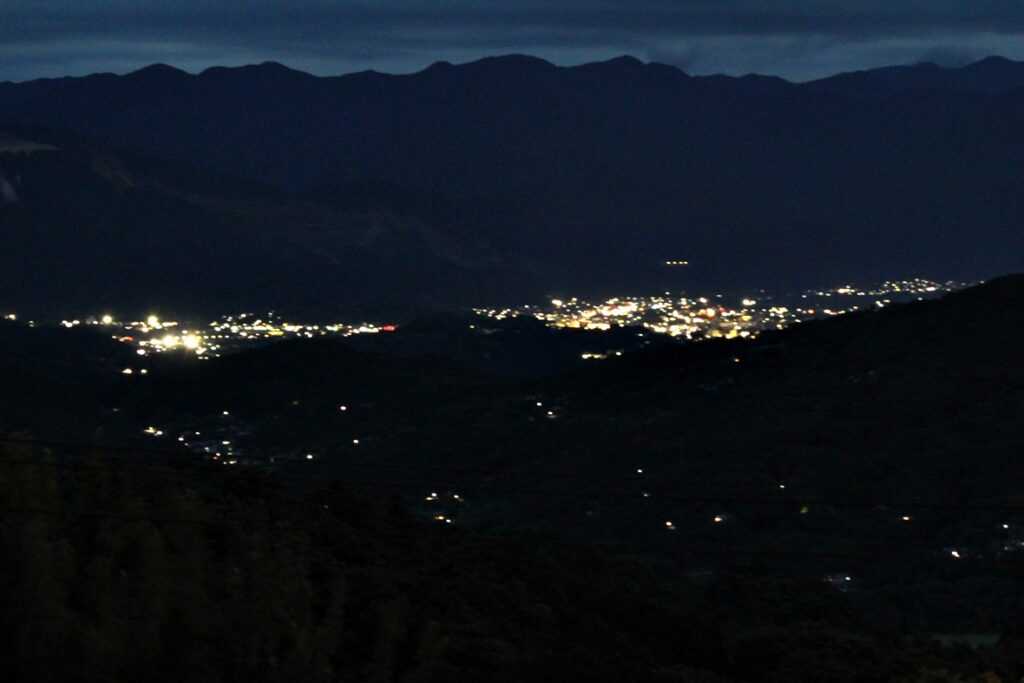 オーナー様がバルコニーから撮られた秩父の街の夜景